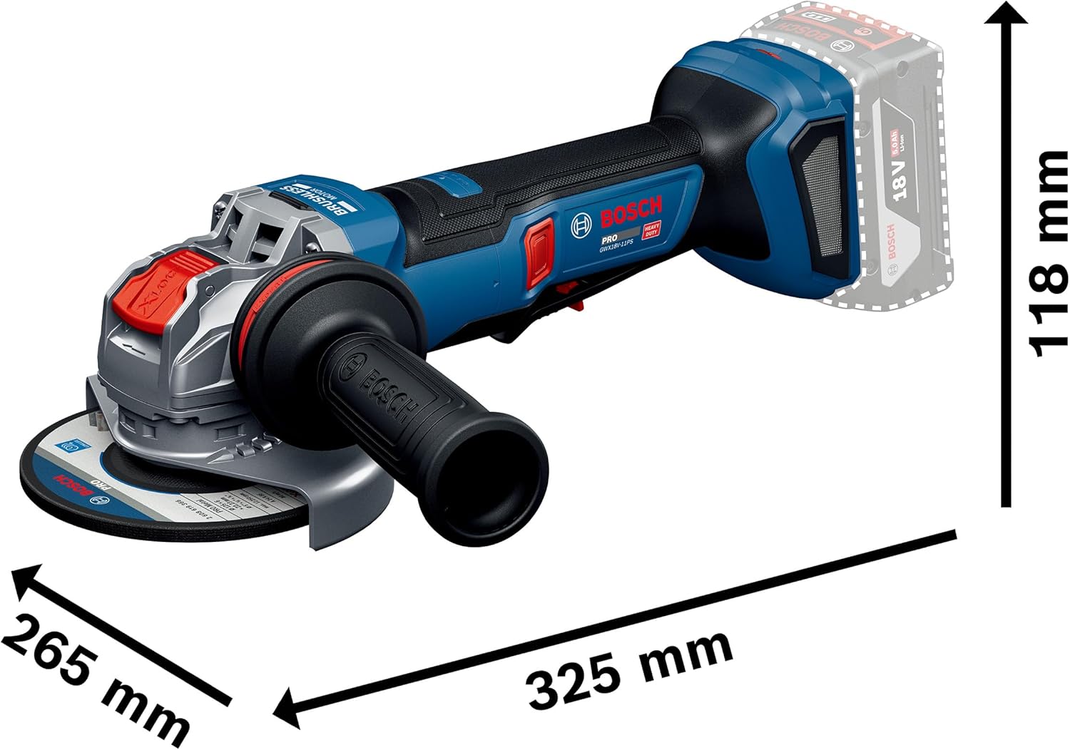 Bosch PRO 18V System Akku-Winkelschleifer GWX18V-11PS (inkl. L-BOXX) – Bild 5