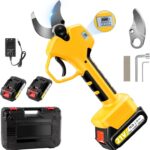 Professionelle Astschere Akku, 50 mm Akku Gartenschere mit LED-Display, 4000mAh Akku, Betriebsdauer 6–10 Stunden SK7-Klinge, Akku Astscherefür den Schnitt auf Bauernhöfen, in Obstgärten und Gärten