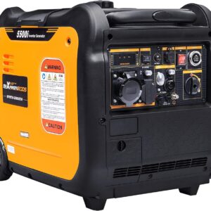 maXpeedingrods 5500 Watt Inverter Stromerzeuger mit Fernbedienung Notstromaggregat Hausversorgung Benzin Leise 4 Takt Generator 7,4 PS für Garten Bauindustrie Baustelle mit USB 230 V Steckdosen