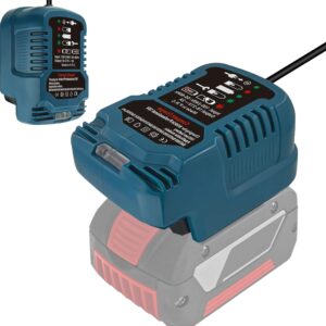 Schnellladegerät Ersatz für Bosch Professional 18V System GBA 18V Ladestation mit LED-Anzeige Kompatibel mit Bosch GBA 18V Akku BAT607 BAT614 BAT607G