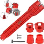 Waschbecken Installer Werkzeug, Spülenschlüssel, Armaturenschlüssel, Multifunktion Rohrschlüssel, Geeignet für Toilette, Bad, Küche Multifunktions Spüle Wasserhahn Installer Tools