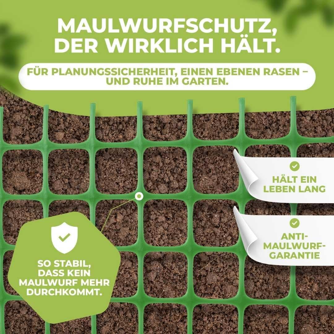 Florade Premium Maulwurfgitter | Grün | 270/m² | Effektiver Schutz für den Garten | Robust, langlebig, leicht anzuwenden | Maulwurfshügel verhindern – Bild 5