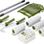 Colorus Maler-Set 21 tlg | Farbroller 25 cm, 18 cm, 10 cm | Farbwalzen-Bügel, Abstreifgitter 26 x 30 cm | Maler-Teleskopstange 0,80-1,30 m | Malerset Malerwerkzeug