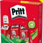 Pritt Klebestift, sicherer und kinderfreundlicher Bastelkleber für Kunst und Bastelarbeiten, starker Kleber für Schule & Bürobedarf, 5x43g Pritt Stift