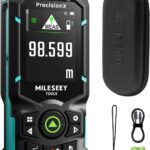 MiLESEEY S50 Laser Entfernungsmesser mit Grünem Strahl, 120 m Lasermessgerät, P2P Laser Messgerät, Seitliche Laserausrichtung, Wiederaufladbar, 6,1 cm IPS-Display, Innen Außen