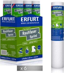 Erfurt Rauhfaser Tapete Sprint DIY 20X0.53 Rauhfasertapete 6 Rollen 1003232