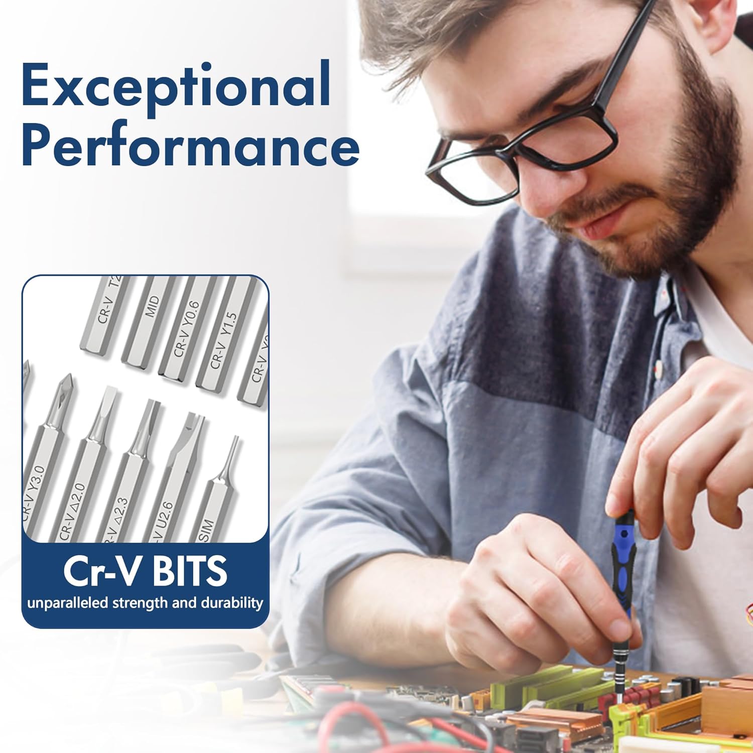 XOOL 62 in 1 Feinmechaniker Schraubendreher Set, Magnetischer Mini Feinmechaniker Werkzeug Set, Reparatur Werkzeug Set für Computer, iphone, ipad, Laptop, PS4, PS5, Xbox, Handy, Macbook usw. – Bild 3