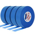 4 Rolle Malerkrepp, 50m x 24mm Kreppband Blau Malerband Masking Tape Abklebeband Maler Papierklebeband Hitzebeständig UV-Beständig für Malerarbeiten Renovierungen Handwerke