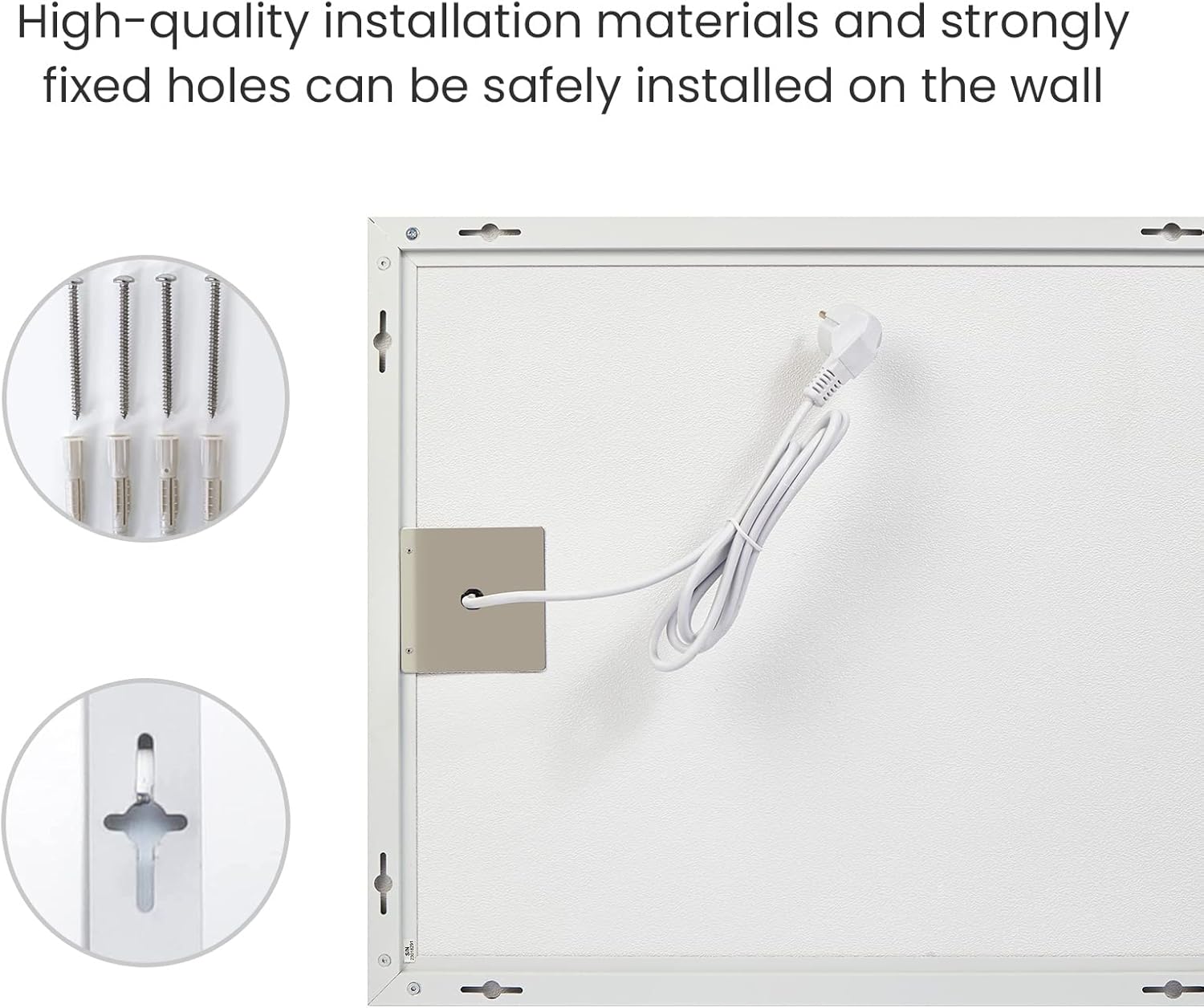 Infrarotheizung 1000 Watt, Infrarotheizung Wandmontage bis 120 Grad Celsius für 10-25㎡ - 1-3 Min auf Betriebstemperatur - TÜV. – Bild 4