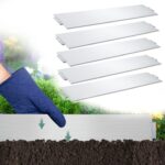 Rasenkante verzinkt Metall, 5m 10m 15m 20m 25m 30m 35m 40m 45m 50m 100x15cm oder 100x18cm Beeteinfassung Mähkante Palisade Gartenbeet, Silber (Länge 5m - Höhe 18cm)