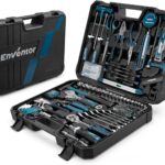 ENVENTOR Werkzeugkoffer Gefüllt 280 tlg - Haushalts Werkzeug-Set mit Schraubendreher Set, Hammer, Zange und Ratsche Steckschlüsselsatz, Werkzeugkiste für Haushalt DIY, Autos, Garage