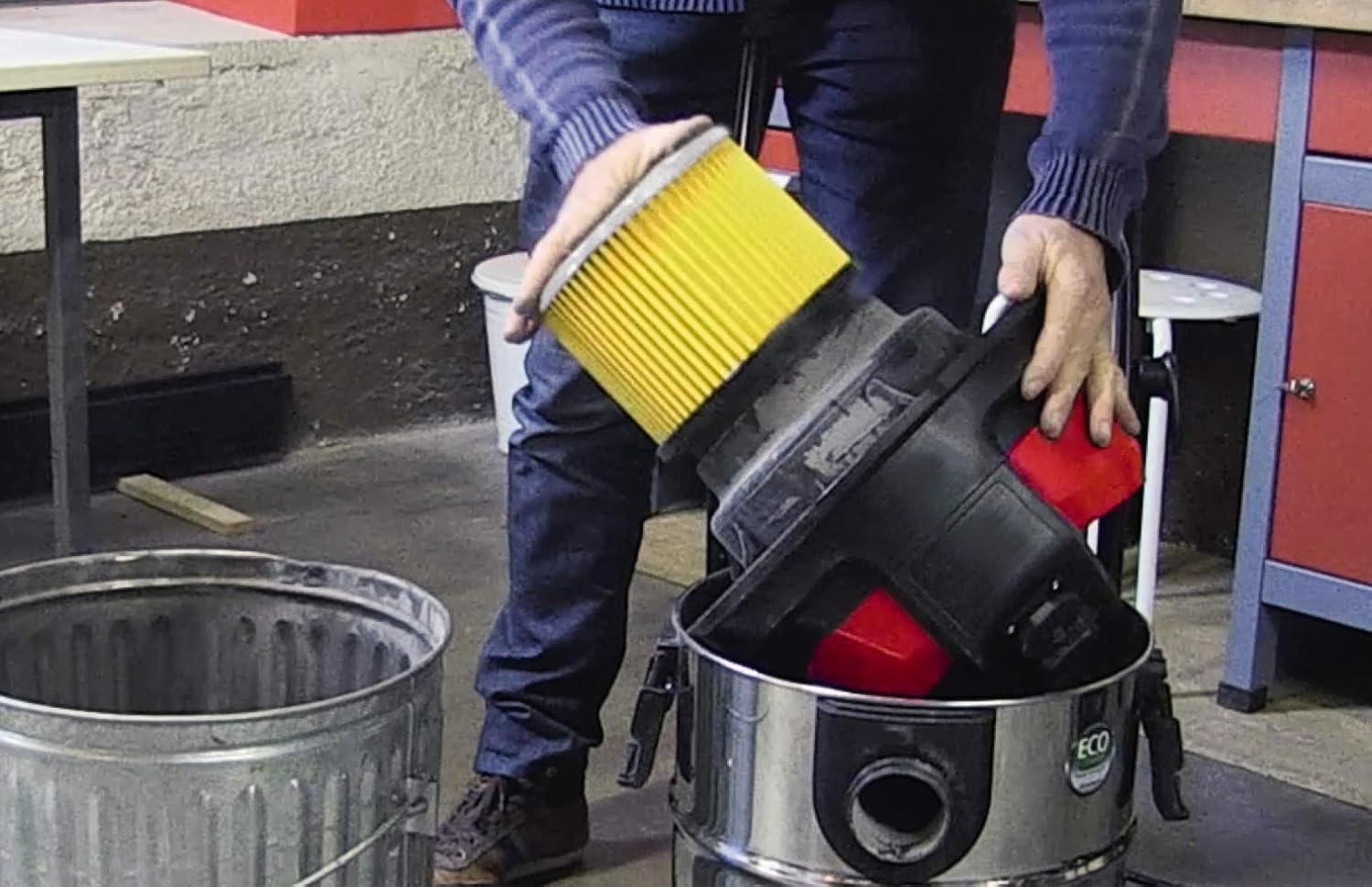 Original Einhell Faltenfilter (Nass-Trockensauger-Zubehör, 150 mm, passend für Einhell Nass-Trockensauger, filtert Staub und schützt den Motor) – Bild 2