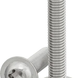 Linsenkopfschraube mit Flansch und Innensechsrund/Torx (ISR,TX) nach Norm: ISO 7380-2 rostfreier Edelstahl A2 V2A Vollgewinde Flanschschraube Flachkopfschraube (M6 x 30 mm, 10 Stück)