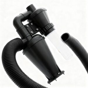 Zyklonabscheider, mit 50mm/2'' Turbolader Filter Geeignet zum Trennen von Holzspänen, Staub, Metallspänen, Kunststoff, Textilien, Laub und Haaren, Zyklon Staubsammler Doppelte Filtration