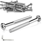 Flachkopfschrauben M6x70 mm Möbelschrauben M6 Schrauben 20 Stück Linsenkopfschrauben Innensechskant Zylinderschrauben Stahl Verzinkt mit Hex Key für Betten Kinderbetten Stühle Kraftfahrzeuge