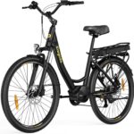 Eleglide C2 26 Zoll City E-Bike mit 70N.M Mittelmotor und 36V 13Ah Akku Pedelec Cityräder Elektrofahrrad, Max Geschwindigkeit 25km/h Max Reichweite 120km, Erwachsene Herren Damen Ebike