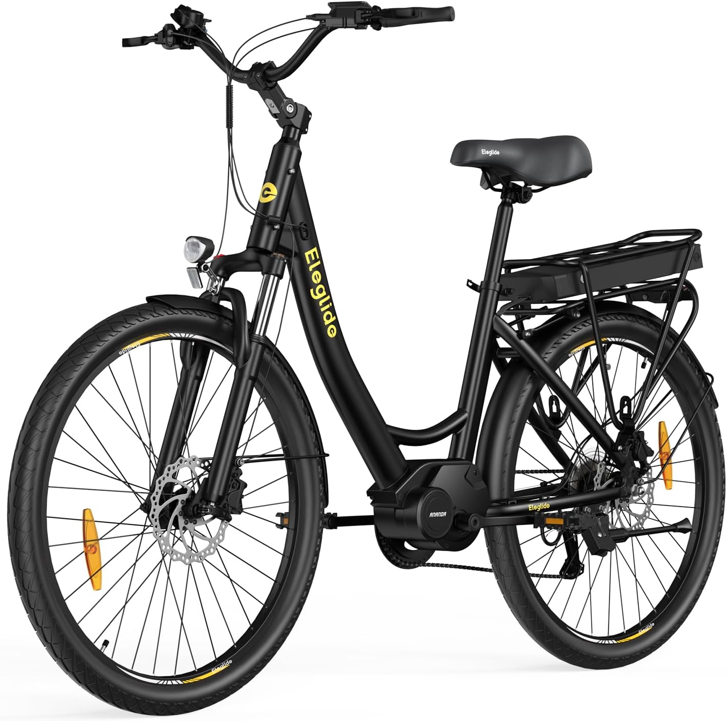 Eleglide C2 26 Zoll City E-Bike mit 70N.M Mittelmotor und 36V 13Ah Akku Pedelec Cityräder Elektrofahrrad, Max Geschwindigkeit 25km/h Max Reichweite 120km, Erwachsene Herren Damen Ebike