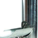 Zink Regenrohrklappe 100 mm mit Edelstahl Sieb - Titanzink Fallrohrklappe als Regenwassersammler, einfache Montage dank konischer Form & passgenauem Übergang