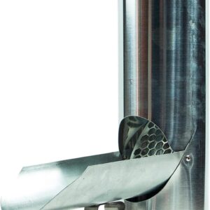 Zink Regenrohrklappe 100 mm mit Edelstahl Sieb - Titanzink Fallrohrklappe als Regenwassersammler, einfache Montage dank konischer Form & passgenauem Übergang