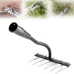 Garten Rechen, 2026 Garden Harke Unkrauthacke, zum Lockern von Boden und Nivellieren von Rasen,Laubbesen,Rasenrechen, Heurechen für Rasen und Blätter (6 Dents)