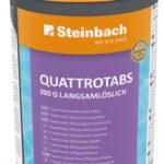 Steinbach Poolpflege Quattrotabs 200 g langsamlöslich - 0752601TV00-1 kg - 4-in-1 Chlortabletten mit Flockungsmittel - pH-Stabilisator & Algenverhütung - Multifunktionstabletten