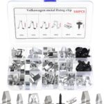 100 Stück Auto Vordertür Innenverkleidung Befestigungs Metall Clips, Metall Befestigungsclips Auto Federclips, Autos Vorne Konsole Befestigungs Klammern Türverkleidung Clip Set, Auto Ersatzteile