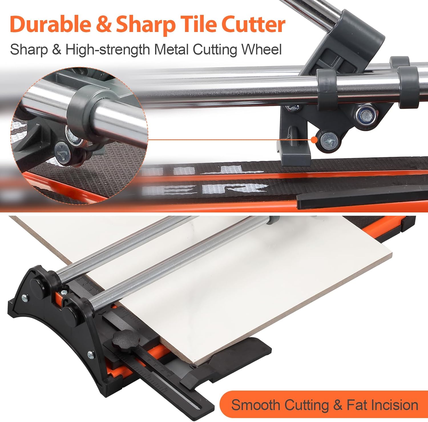 TILER 430mm Fliesenschneider Manuell, Profi Fliesenschneidgerät mit Hartmetall-Schneidrad, Präziser für Keramik & Porzellan – Bild 5