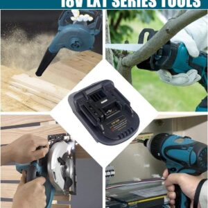 TPDL Adapter für Dewalt 18V Akku zu Geeignet für Makita Werkzeuge, und für Milwaukee M18 Li-Ion Akku zu Geeignet für Makita 18V Werkzeuge mit USB-Anschluss DM18MA-Adapter