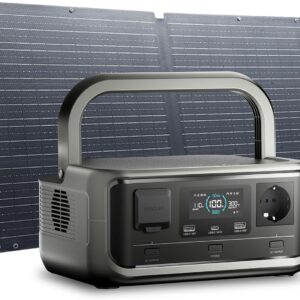 ALLPOWERS VOLIX P300 Tragbare Powerstation mit Solarpanel SE100, 256Wh LiFePO4 Akku Solargenerator mit Solarpanel 100W, 300W Sinus Wechselstrom, PD100W USB-C Anschluss für Camping und Reisen