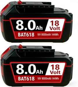 2X 8.0Ah/8000mAh Ersatzakku für 18V BAT618 BAT618G BAT609 BAT609G BAT619 BAT619G BAT610 BAT612 BAT622 18V Akku Ersatzteile