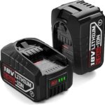 18V 5.0Ah Ersatzakku für Bosch Haus und Garten Werkzeuge, 2X 18V Lithium-lonen akku Kompatibel mit Bosch PBA PSB PSR