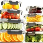 KUMD Vorratsdosen Glas mit Deckel 8er Set (16-teilig) Borosilikatglas Frischhaltedosen für Mikrowelle & Meal Prep - Eckig & Quadratisch, Ofenfest, Auslaufsicher