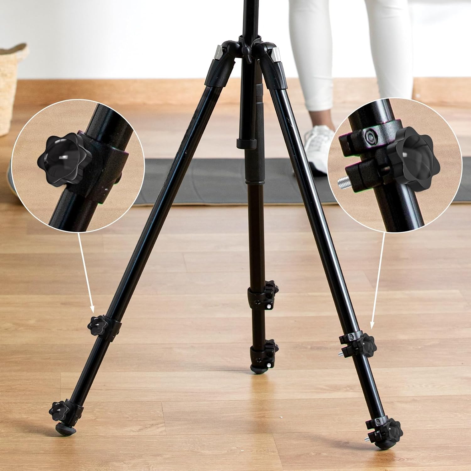 10 Stück Sterngriffschraube, Schrauben mit Griff M6x30mm, Rändelschraube, Sternkopfschraube, Sterngriffmutter, Klemmknopf für Werkzeugmaschine, Maschine(Schwarz) – Bild 4