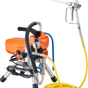 VEVOR Airless-Spritzgerät mit Hochdruckschlauch, 2200-W-Wandstreichpistole, 3000 PSI, 2 l/min, bürstenloser Motor im Lieferumfang enthalten, für Innen- und Außenanstriche, Zaunzubehör