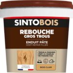 SINTO Holzkitt für große Löcher und Risse Heller Holzton - 500 g - Einfach und gebrauchsfertig - Hervorragende Haftung - Schnelltrocknend - Bildet keine Risse