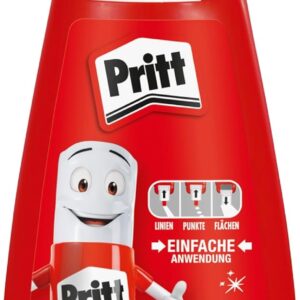 Pritt Alleskleber, schnell trocknender Kleber mit einfacher Anwendung, lösemittelfreier Flüssigkleber für Kinder, 100 g weißer Bastelkleber für viele Bastelmaterialien, 9H PAKA2