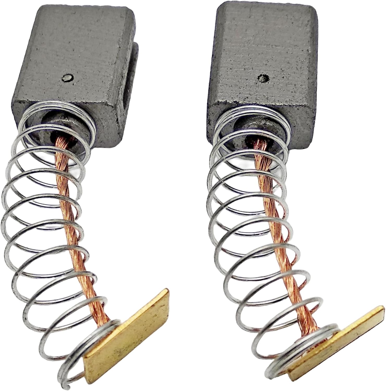 1 Paar Kohlen mit Feder kompatibel zu/Ersatz für: Parkside PBH 1500 B2 bis 2016 Motorkohlen ca 6x10x13mm Kohlebürsten Kohlestifte – Bild 2
