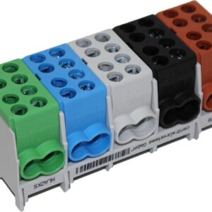 Hauptleitungs Abzweigklemme 5 polig für Hutschiene - VDE GEPRÜFT & MADE IN GERMANY - Strom Verteiler HLAZK5