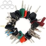 Baumaschinen Schlüssel Set 42 Stück Bagger Schlüssel Set Zündschlüssel Set Ersatz Zündschlüssel Schlüssel Baumaschinen für Cat, Komatsu, Kubota, Hitachi, Takeuchi, Raupe, Kobelco, Volvo, Bobcat