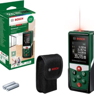 Bosch Laserentfernungsmesser UniversalDistance 40C (Distanz bis 40m präzise messen, Bluetooth-Konnektivität, Messfunktionen, im Karton)