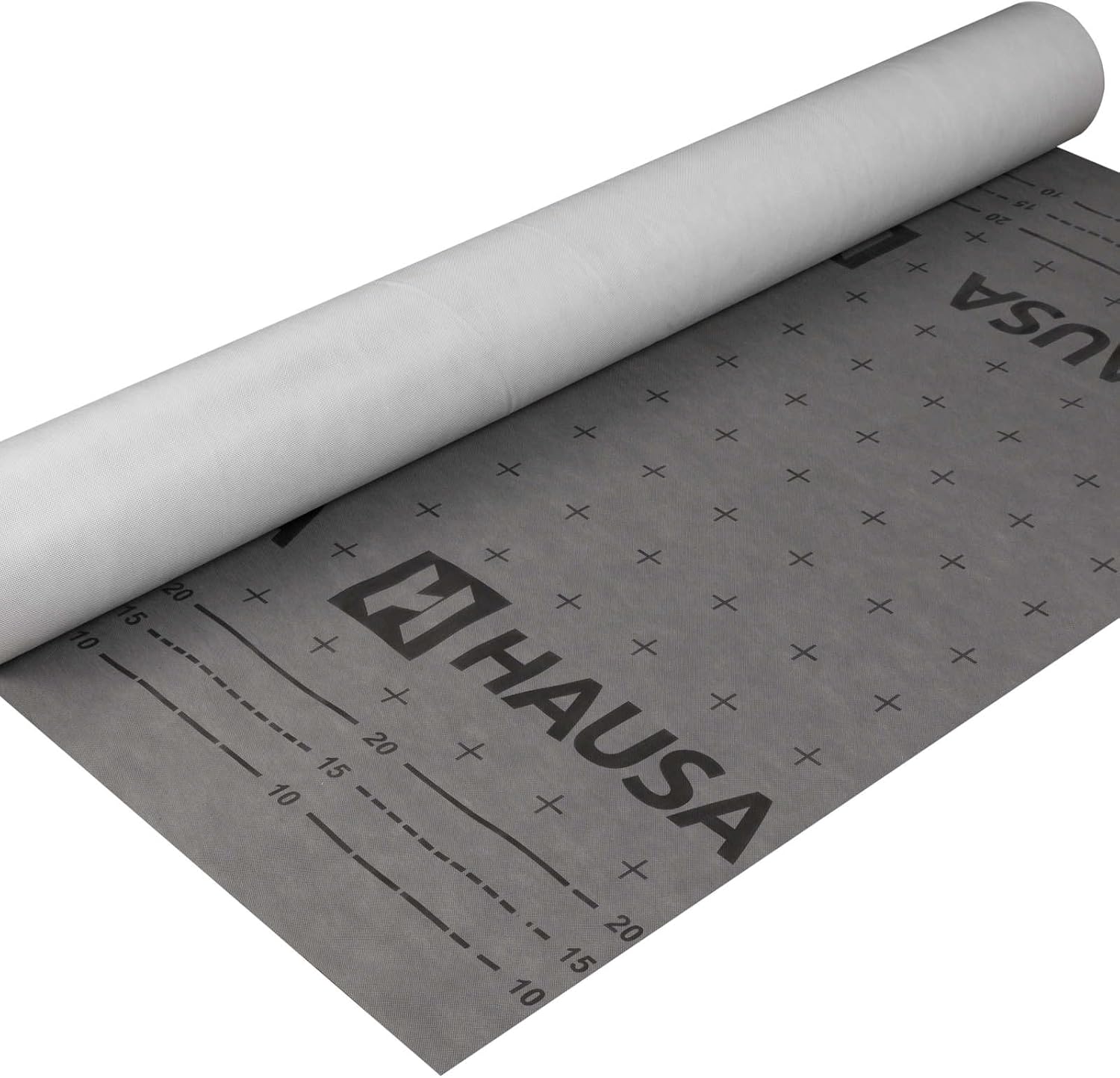 HAUSA Unterspannbahn 130g/m² grau 75 m² (1,5mx50m) hochdiffusionsoffene wasserdichte Unterdeckbahn witterungs- alterungsbeständig reißfest Schalungsbahn Ultra HU130 mit 2 Selbstklebestreifen