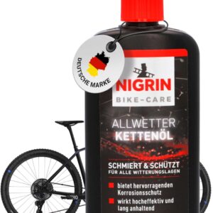 NIGRIN BIKE-CARE Allwetter-Kettenöl, 100 ml Flasche, Fahrradkettenöl, verringert Reibung, macht Fahrradketten leichtläufig