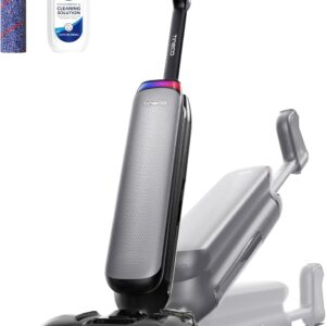 Tineco Floor One S7 Artist Nass Trockensauger, 22000Pa Nasssauger, DualBlock Anti-Tangle, 85°C Flashdry, 50 Min Laufzeit, Beidseitige Reinigung, 180° Lay-Flat Staubsauger für Hartböden Tierhaare