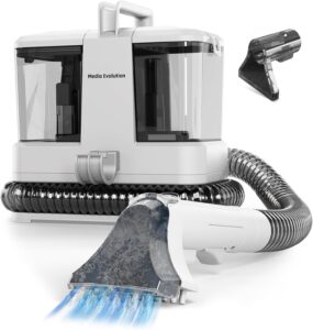 Polsterreiniger Gerät und Nassauger – Kompakter Teppichreiniger und Textilreiniger – Waschsauger für Teppich, Polster Autositze & Sofa