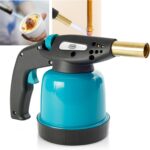 TOM Gas-Lötbrenner im Set – 1300°C – Lötlampe zum Weich- oder Hartlöten – Piezozündung – Bunsenbrenner Gasbrenner (Lötbrenner)