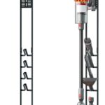 vhbw Staubsaugerhalter Ständer kompatibel mit Dyson V15 Detect Absolute, V15 Detect Complete, V6 Akku-Staubsauger, Handstaubsauger - dunkelgrau