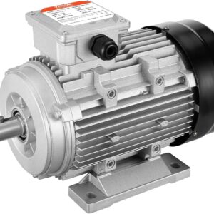 VEVOR 2,2 kW Elektromotor 2890 U/min, AC 400 V 4,7 A, 90 l, B3-Rahmen, Luftkompressormotor 3-phasig, 24 mm Keilwelle, Rechts-/Linkslauf für landwirtschaftliche Maschinen und allgemeine Geräte