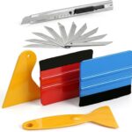 Billybath 15-teiliges Folienrakel-Set, Rakel-Set für die Folienanbringung, Werkzeugset mit Filzrakeln, Schabern, Präzisionsmesser mit 10 Klingen, Verklebungsrakel, für Scheibentönung und Autofolierung