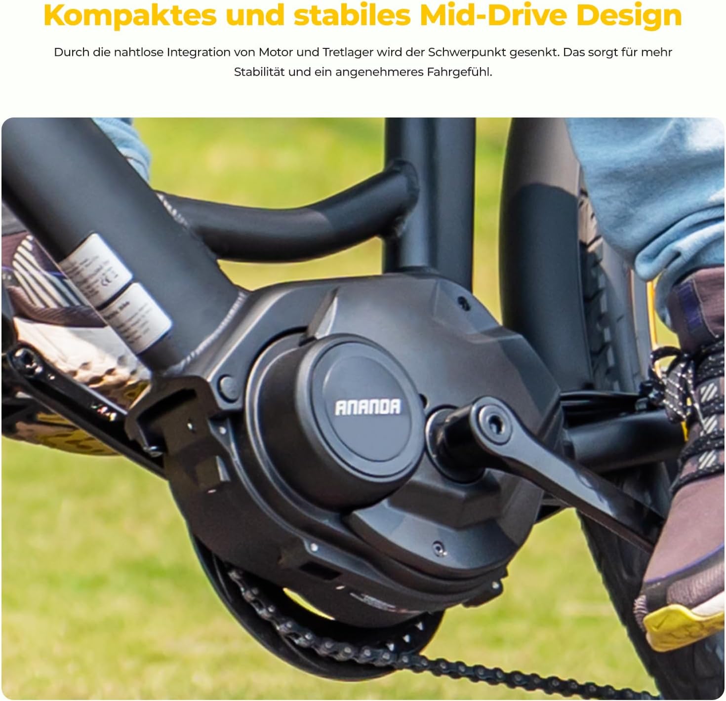 Eleglide C2 26 Zoll City E-Bike mit 70N.M Mittelmotor und 36V 13Ah Akku Pedelec Cityräder Elektrofahrrad, Max Geschwindigkeit 25km/h Max Reichweite 120km, Erwachsene Herren Damen Ebike – Bild 4