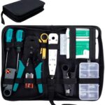 SGILE 12 in 1 Netzwerk Werkzeug Set für RJ45, RJ11, RJ12 – Crimpzange RJ 45, Netzwerk & LAN Kabel Tester, Kabeltester Kit für DIY Haushalt & Computer Wartung, Kompatibel mit CAT5 und CAT6